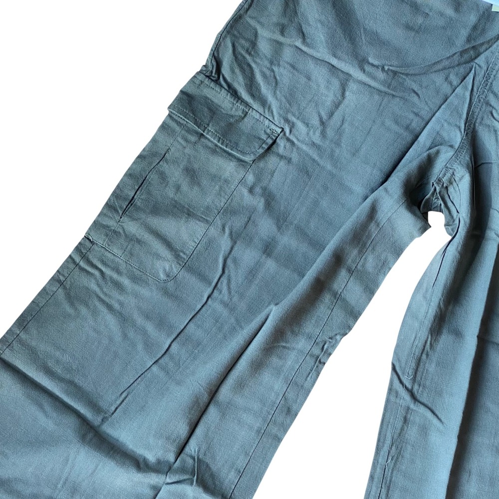 NWT Marine Layer 'Allison Cargo' Wide Leg Pant in Dusty Olive Stretchy Band - S - Picture 13 of 14